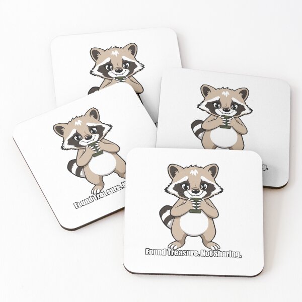 Item preview, Raccoon Sticker - Found Treasure Not Sharing - Funny Raccoon Gift designed and sold by pawdrops.