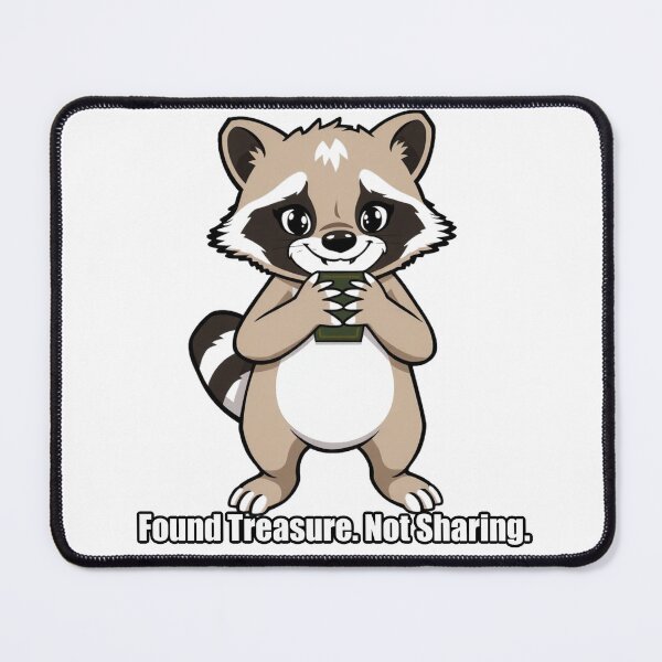 Item preview, Raccoon Sticker - Found Treasure Not Sharing - Funny Raccoon Gift designed and sold by pawdrops.