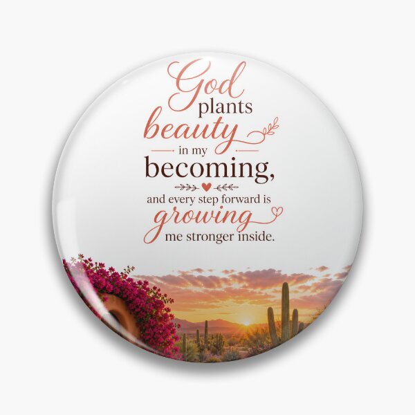 Item preview, God Plants Beauty in My Becoming – Personal Growth Quote, Inspirational Affirmation & Self Improvement Gift designed and sold by LoveNurseries.