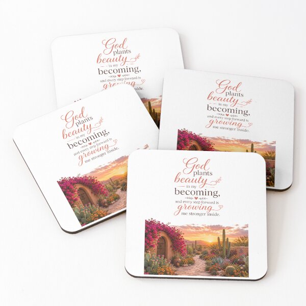 Item preview, God Plants Beauty in My Becoming – Personal Growth Quote, Inspirational Affirmation & Self Improvement Gift designed and sold by LoveNurseries.