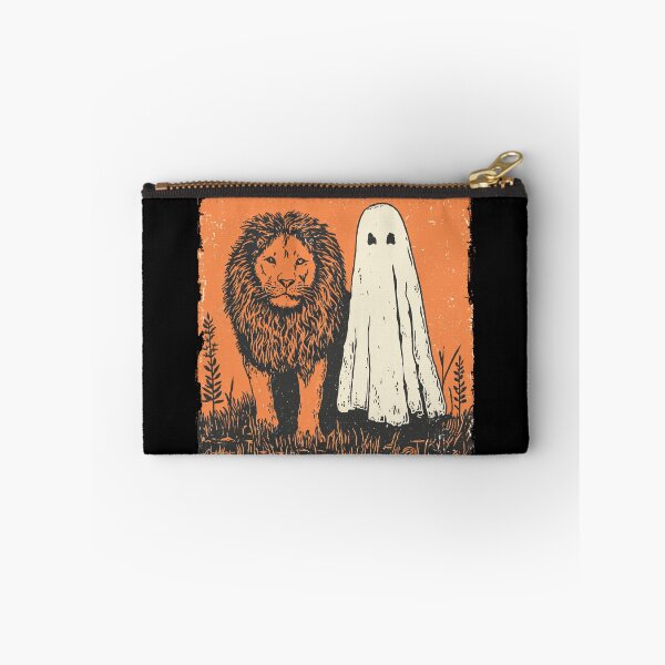 Item preview, Orange Lion Beside Tall Halloween Ghost designed and sold by grenithh.