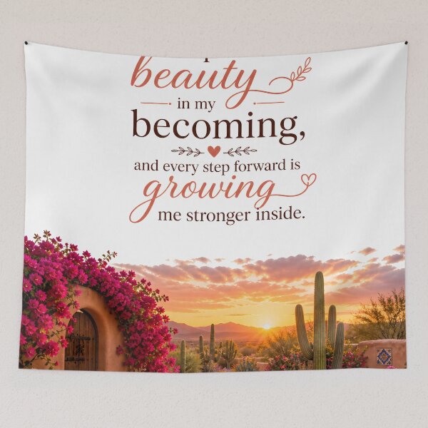 Item preview, God Plants Beauty in My Becoming – Personal Growth Quote, Inspirational Affirmation & Self Improvement Gift designed and sold by LoveNurseries.