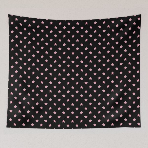 Item preview, Pink Stars on Black Pattern | Blackpink Star Pattern | Pop Culture Inspired Stars | Y2K Pink and Black Starry Print | Girly Starry Night Design designed and sold by VivaFy.