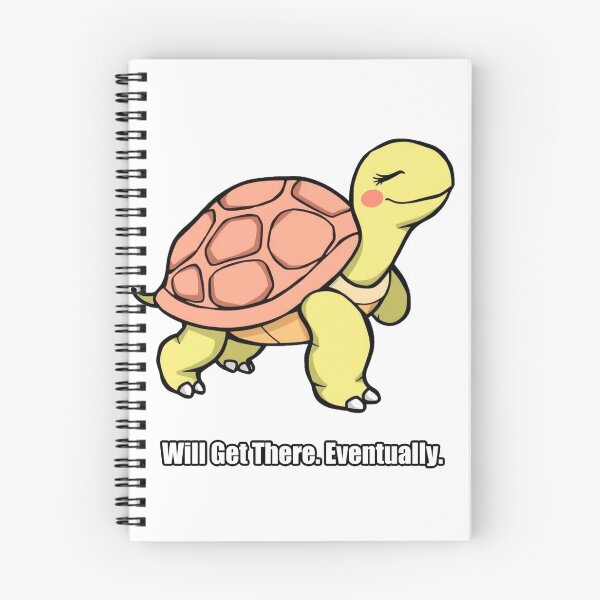 Item preview, Turtle Sticker - Will Get There Eventually - Funny Turtle Gift designed and sold by pawdrops.