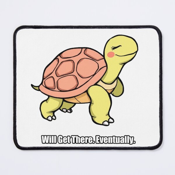 Item preview, Turtle Sticker - Will Get There Eventually - Funny Turtle Gift designed and sold by pawdrops.