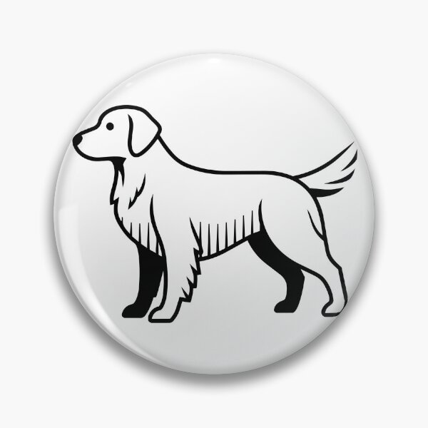 Item preview, Loyal Retriever Dog Sticker Graphic - Black and White Canine Silhouette Art - Puppy Print Design designed and sold by BestChoiceService.
