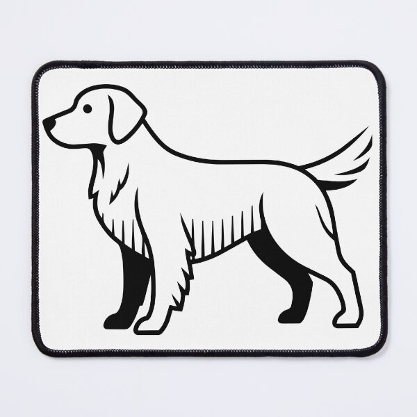 Item preview, Loyal Retriever Dog Sticker Graphic - Black and White Canine Silhouette Art - Puppy Print Design designed and sold by BestChoiceService.