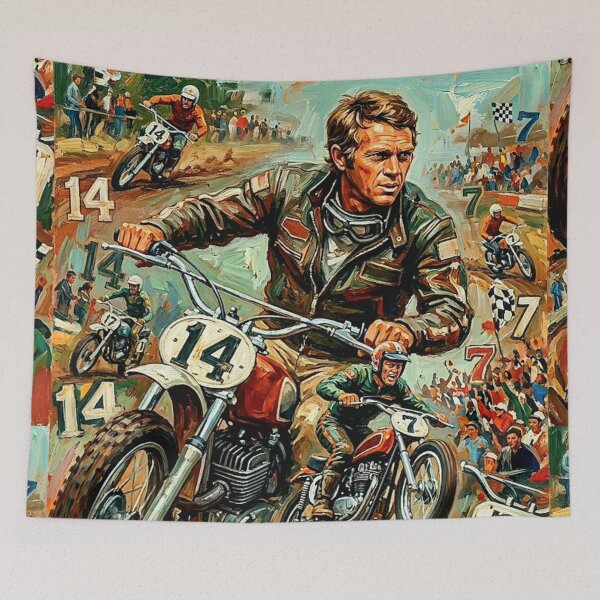 Item preview, On Any Sunday Retro Motorcycle Racing Documentary Tribute Art Poster designed and sold by Art's Diner.
