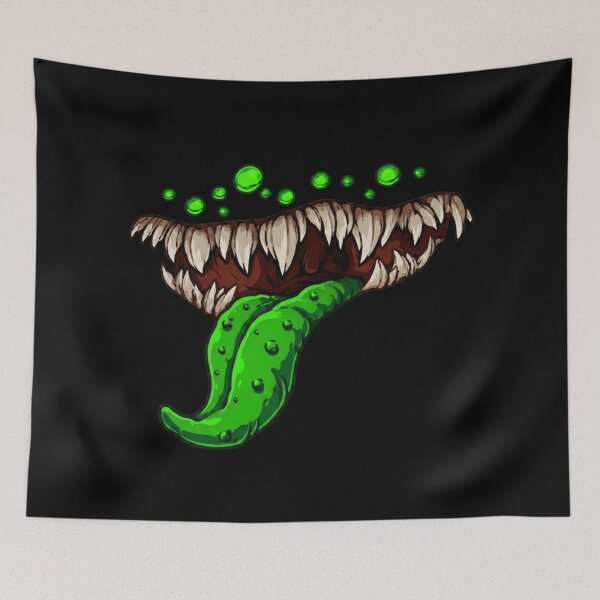 Item preview, Monstrous Maw - Green Edition | Creepy Horror Monster Teeth designed and sold by LogicLoop.