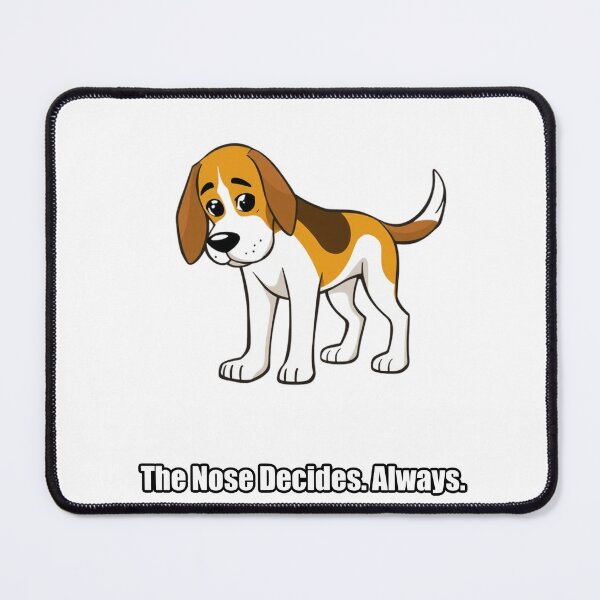 Item preview, Beagle Sticker - The Nose Decides Always - Funny Beagle Gift designed and sold by pawdrops.