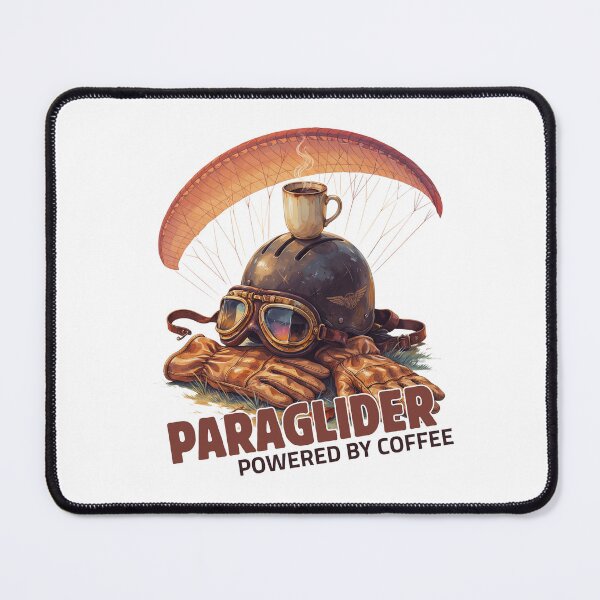 Item preview, Paraglider Powered by Coffee designed and sold by ArcticFoxStudio.