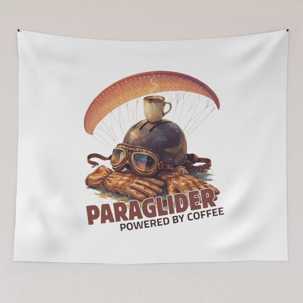 Item preview, Paraglider Powered by Coffee designed and sold by ArcticFoxStudio.