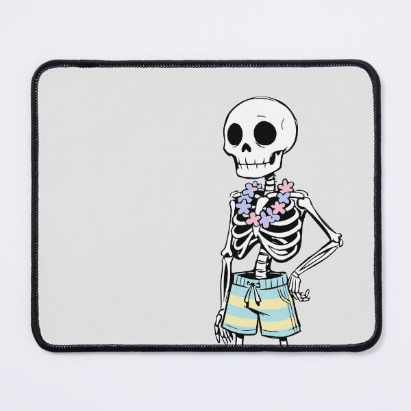 Item preview, Funny Summer Vacation Skeleton Hawaiian Lei Beach Goth designed and sold by Cipher & Soul.