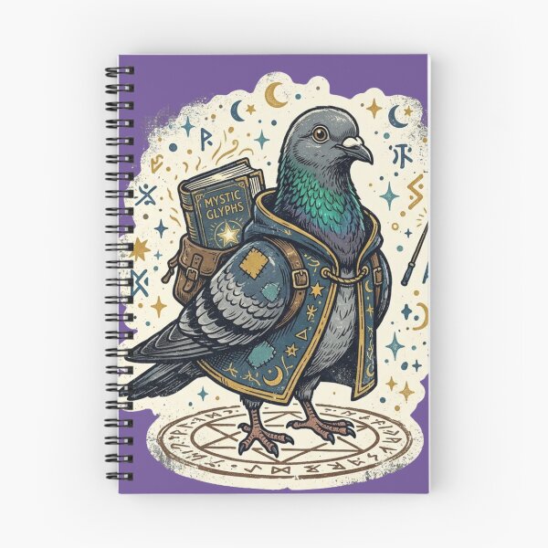 Item preview, Magic Scholar Pigeon With Spellbook designed and sold by azule1.