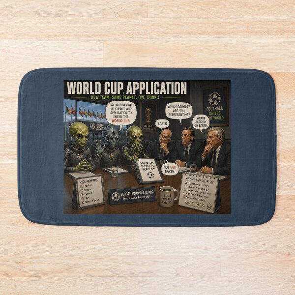 Item preview, World Cup Application Funny Alien Football T-Shirt designed and sold by Hornace88studio.