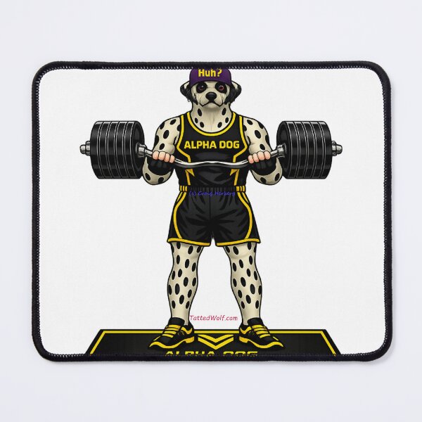 Item preview, Dalmatian Alpha Dog Crushes Olympic Ez-Curl designed and sold by TattedWolf.