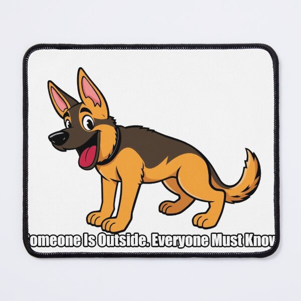 Item preview, German Shepherd Sticker - Someone Is Outside - Funny GSD Gift designed and sold by pawdrops.