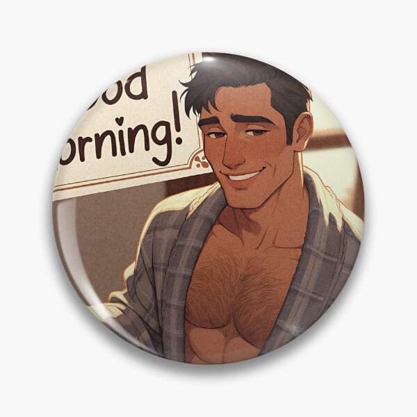 Item preview, Good Morning Muscular Daddy in Bathrobe designed and sold by ZhivanCrimson.