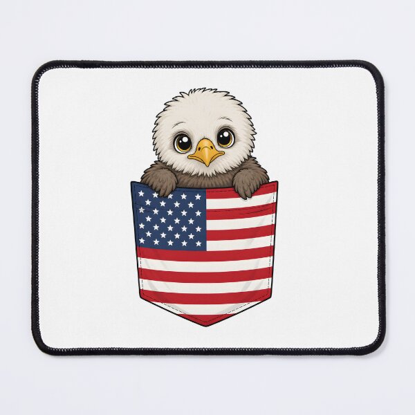 Item preview, Cute Bald Eagle Pocket USA designed and sold by puredevn.