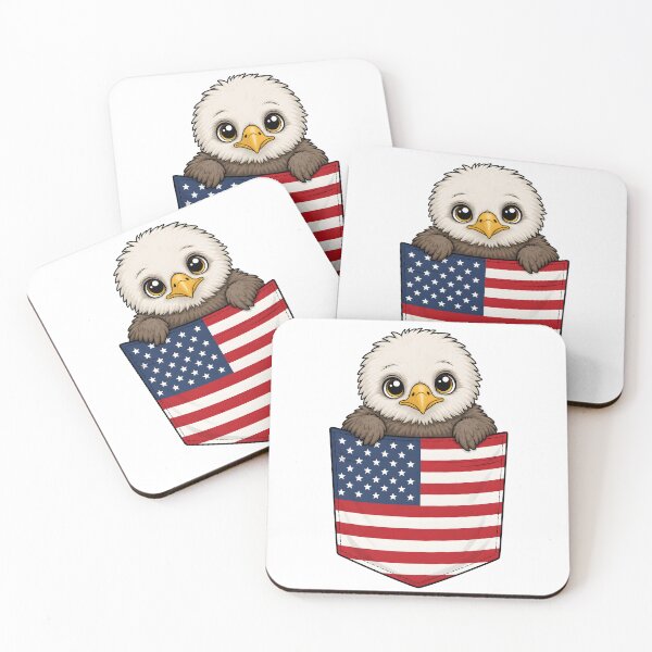 Item preview, Cute Bald Eagle Pocket USA designed and sold by puredevn.