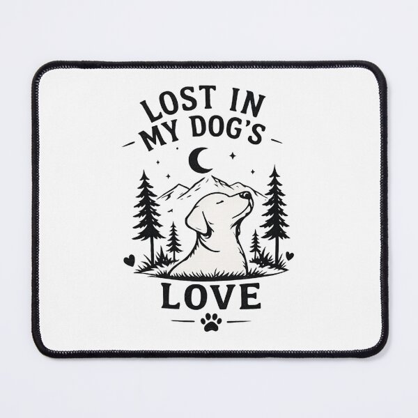 Item preview, Lost in My Dog's Love – Minimalist Mountain Dog Line Art | Dog Lover Gift designed and sold by AMIR PRO .