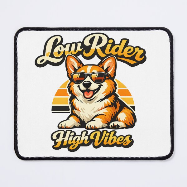 Item preview, Low Rider High Vibes Funny Corgi Retro Sunglasses Streetwear Design designed and sold by builtforyou.