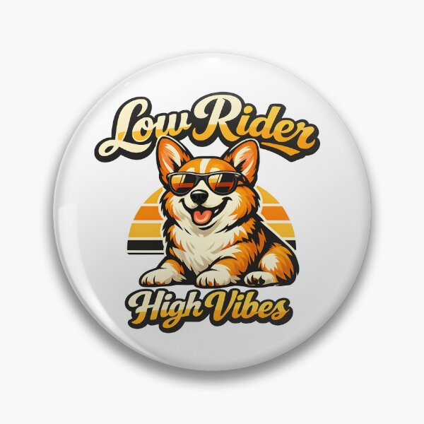 Item preview, Low Rider High Vibes Funny Corgi Retro Sunglasses Streetwear Design designed and sold by builtforyou.