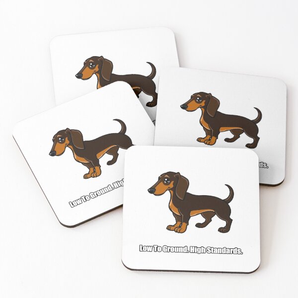 Item preview, Dachshund Sticker - Low To Ground High Standards - Funny Dachshund Gift designed and sold by pawdrops.