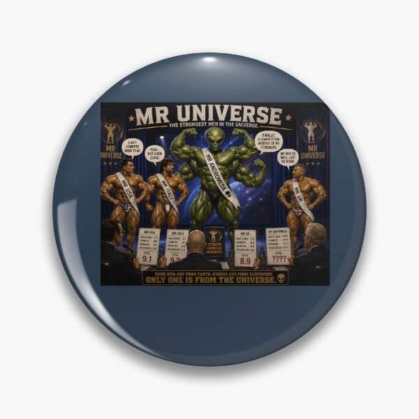 Artikelvorschau, Mr. Universe – Lustige Alien-Bodybuilding-Parodie entworfen und verkauft von Hornace88studio.