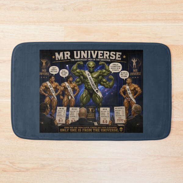 Item preview, Mr Universe Funny Alien Bodybuilding Parody designed and sold by Hornace88studio.