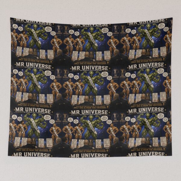 Item preview, Mr Universe Funny Alien Bodybuilding Parody designed and sold by Hornace88studio.