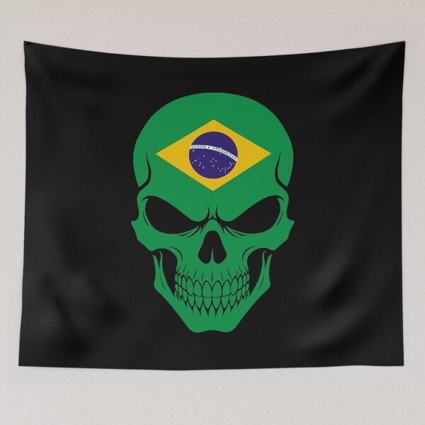 Item preview, Brazil Skull Flag designed and sold by JeffBartels.