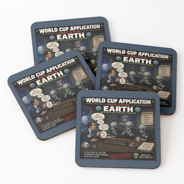 Item preview, World Cup Application Earth Funny Alien Football designed and sold by Hornace88studio.