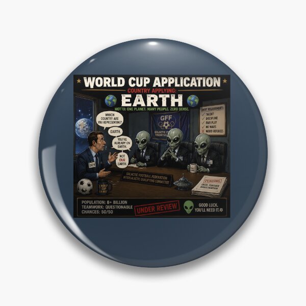 Item preview, World Cup Application Earth Funny Alien Football designed and sold by Hornace88studio.