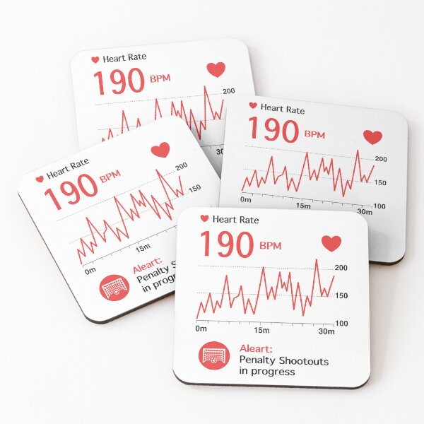 Item preview, Penalty Shootout Heart Rate Monitor Graph Black designed and sold by Anne97s.