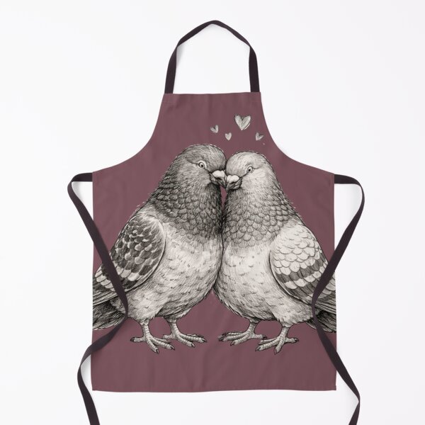 Item preview, Romantic Pigeon Couple Charcoal Sketch designed and sold by azule1.