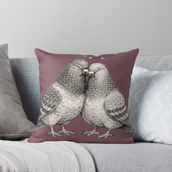 Item preview, Romantic Pigeon Couple Charcoal Sketch designed and sold by azule1.