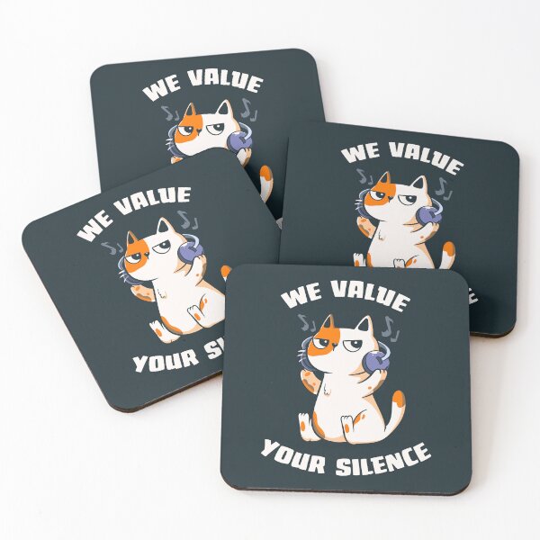 Item preview, We Value Your Silence Cat designed and sold by Tobe Fonseca®.