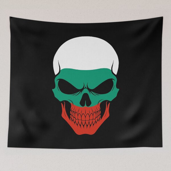 Item preview, Bulgaria Skull Flag designed and sold by JeffBartels.