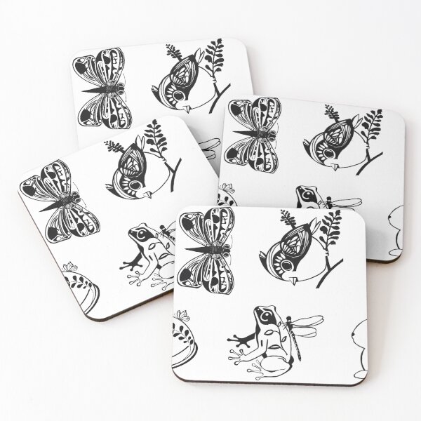 Item preview, Forest illustrations black and white designed and sold by secondseed.