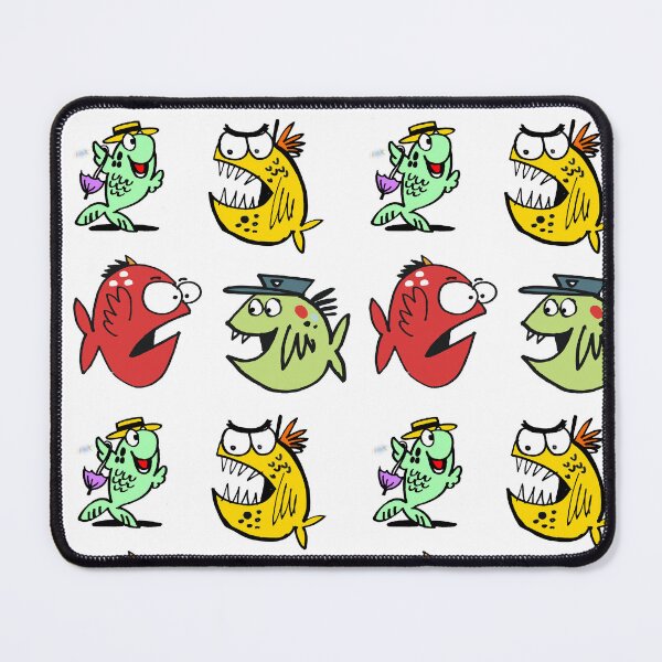 Item preview, Grumpy and funny sea fish stickers designed and sold by Al Benge.