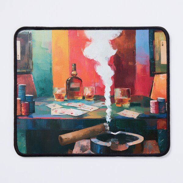 Item preview, Whiskey and Wagers - Poker Night with Cigars Bold Color and Timeless Camaraderie designed and sold by OlfactoART Studio.