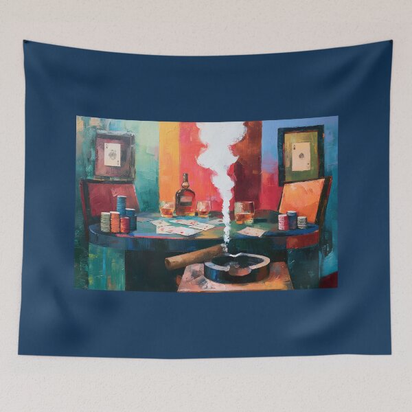 Item preview, Whiskey and Wagers - Poker Night with Cigars Bold Color and Timeless Camaraderie designed and sold by OlfactoART Studio.