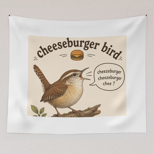 Item preview, Caroline Wren, the cheeseburger bird. designed and sold by Rustys-Signs.