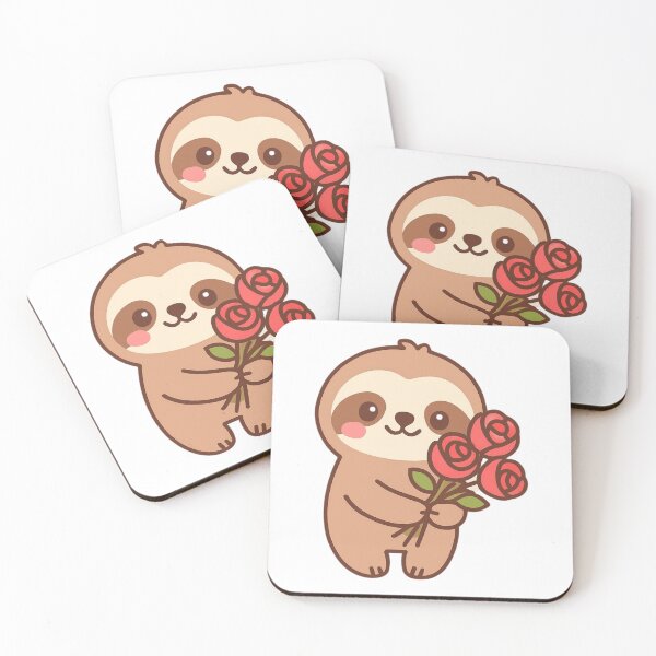 Item preview, Slowly Falling for You Sloth - Cute Valentine Sticker designed and sold by foryouandyours.