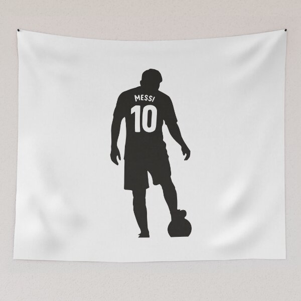 Item preview, Messi 10 Silhouette Graphic T-Shirt - Minimalist White Tee designed and sold by soondy.