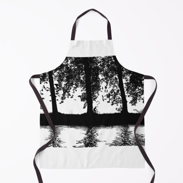 Item preview, Mysterious Forest River Silhouette Reflection Art designed and sold by A-pdo.