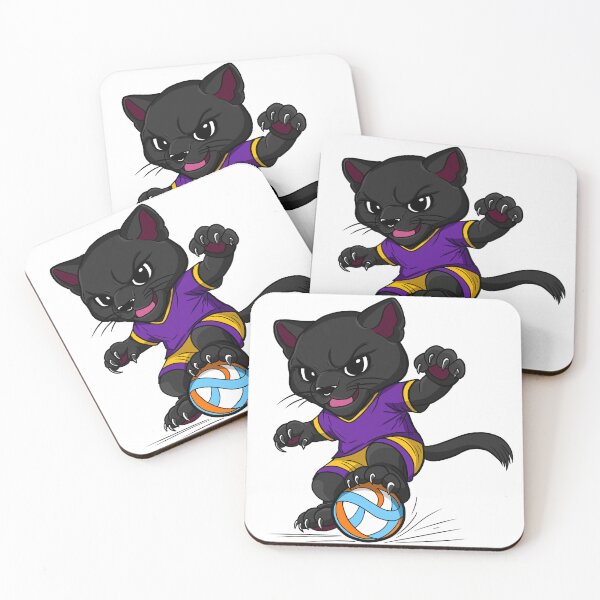 Item preview, Cute Panther Playing Football Cartoon designed and sold by Phyllya Design.