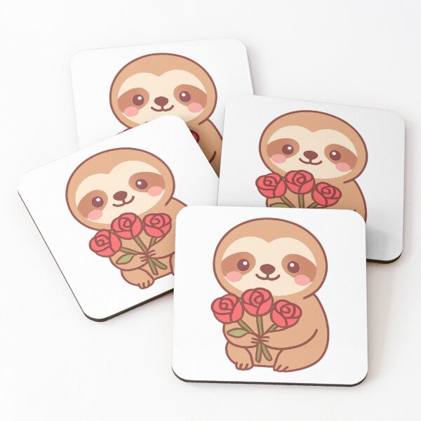 Item preview, Slowly Falling for You Sloth - Cute Valentine Sticker designed and sold by foryouandyours.