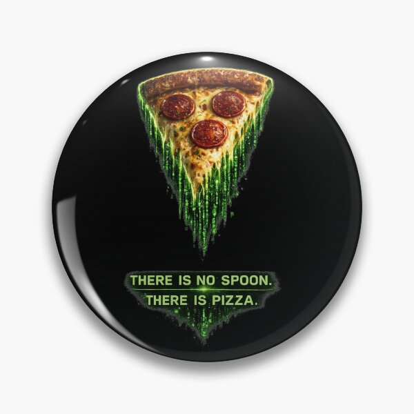 Item preview, There Is No Spoon There Is Pizza Matrix Parody Shirt designed and sold by CerealBoxInk.